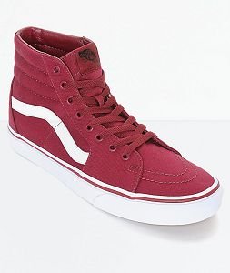 dark red vans high tops