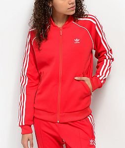 red adidas sweater womens
